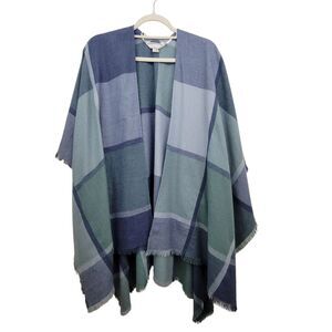 Lauren Conrad Plaid Shawl Poncho One Size